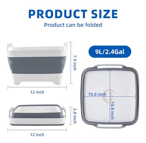 Lavabo Plegable Para Secar Platos Y Fregadero Portátil.