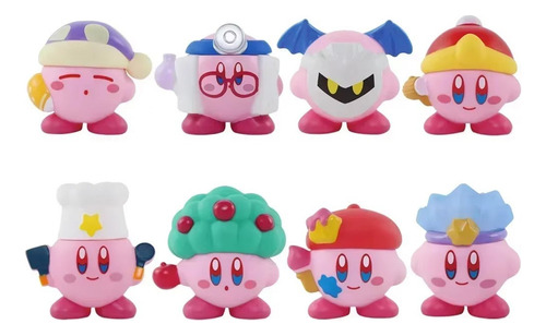 Juego De 8 Muñecos Kirby Para Decoración De Tartas Y Tartas