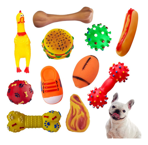 Kit 5 Mordedor Pet Brinquedos De Borracha Para Cães Cachorro