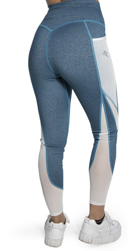 Imagen 3 de 3 de Legging Rinat Color Block Azul.