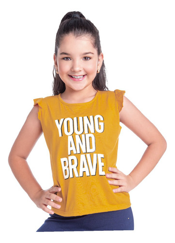 Camiseta Infantil Femenino Mostaza Marketing  Personal