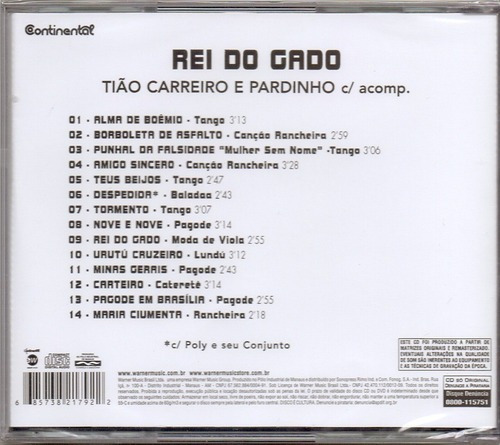 Cd Tião Carreiro E Pardinho - Rei Do Gado
