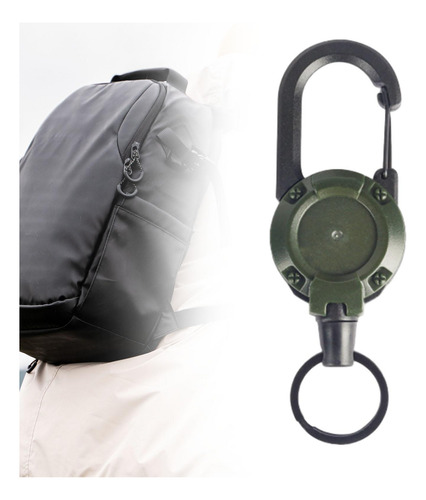 3 Llavero Retráctil, Soporte Para Carretes De Verde Oscuro