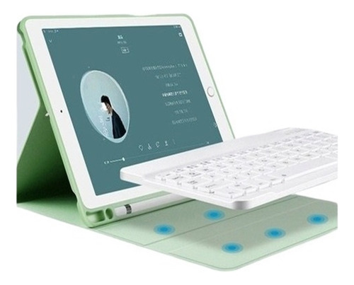 Funda For iPad Air 4 10.9 A2325 A2316 Teclado Con Mouse Ñ