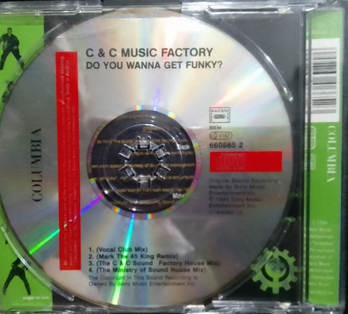 Cd Singlec+c Music Factorydo You Wanna Get Funky(europeu) (Usado)