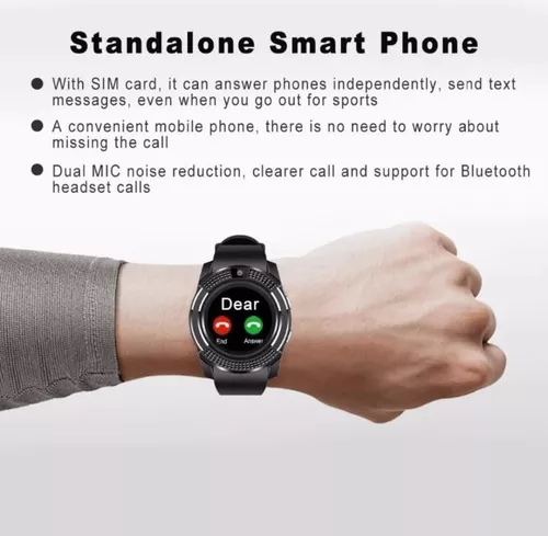 Smartwatch V8 Chip Llamadas Camara Inteligente Reloj Sim