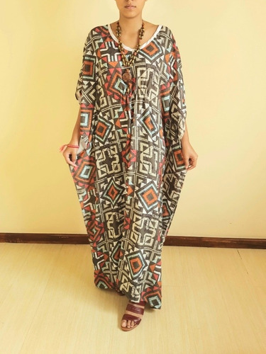 Imagem 3 de 6 de Vestido Feminino Tecido Longo Hilda