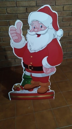 Gigantografia Silueta Corporea Papa Noel 1,70 Mts