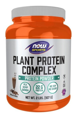 Now Foods Complejo De Proteínas Vegetales 907g Sabor Chocolate Moca