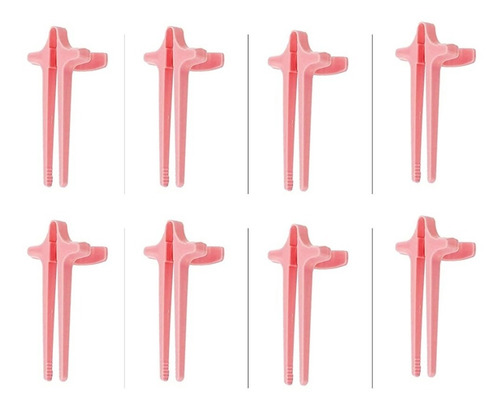 Paquete De 8 Piezas De Palillos Para Dedos Alta Calidad Color Rosa