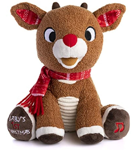 La Primera Felpa De Navidad Del Bebe Rudolph Con Musica Y 