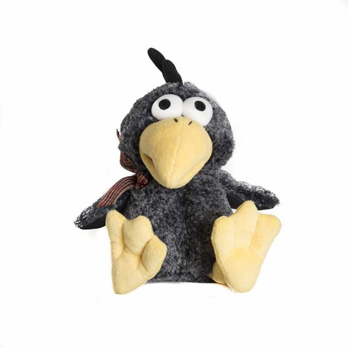 Peluche Funnyland Original Pajaro Ave Cuervo Sentado Gris