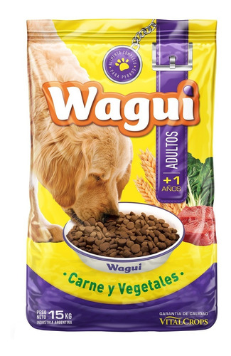 Imagen 1 de 4 de Wagui Perro Adulto X 15kg Sabor Carne