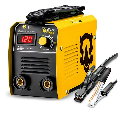 comprar Máquina Inversora De Solda Portatil Mma Eletrodo MI150D 120A 220v The Black Tools