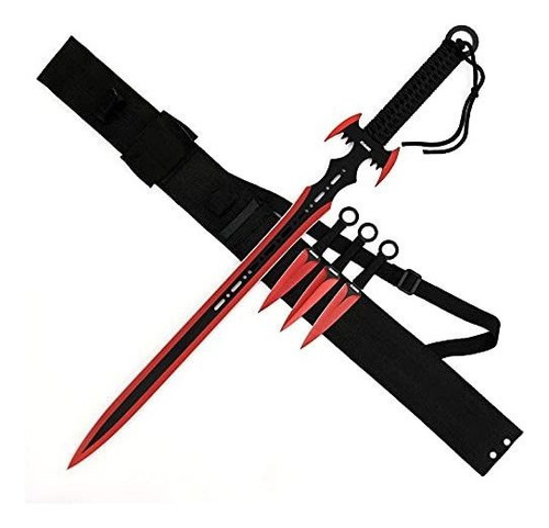 Dispatch Red Guardian Ninja Sword Y Kunai Juego De Cuchillos