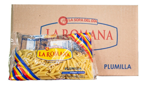 Pasta Plumilla La Romana 200gr Sémola De Trigo 20 Pack 