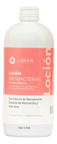 Loción Antibacterial Higiénica Libra Con Benzalconio 500ml
