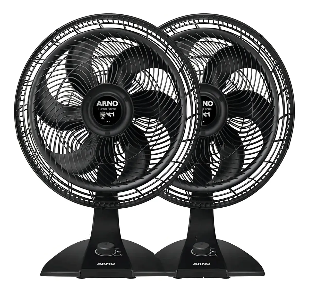 kit 2 Ventilador Arno Turbo 40cm Vf42 Potente Silencioso 2 em 1 Mesa ou Parede