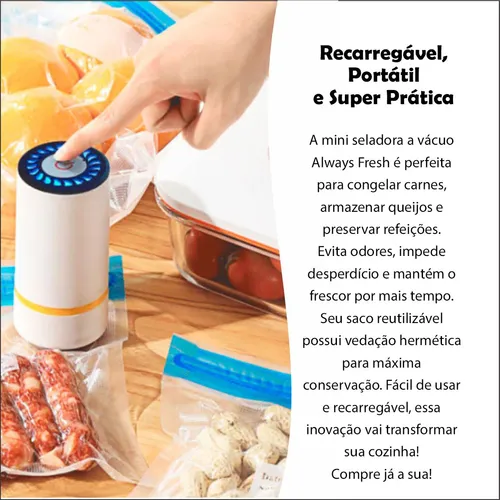 Mine Embaladora E Seladora A Vácuo Always Fresh - Portátil | MercadoLivre