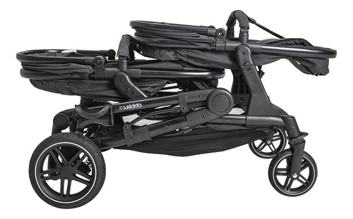 Carrinho De Bebê Para Gêmeos Kiddo Pair Melange Grafite