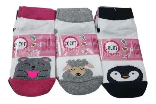 Imagen 3 de 7 de Pack X3 Medias Invisibles Soquetes Infantil Cocot 3647.3
