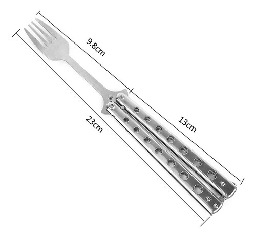 Cuchillo Plegable Con Forma De Mariposa, 2 Unidades, Cuchara