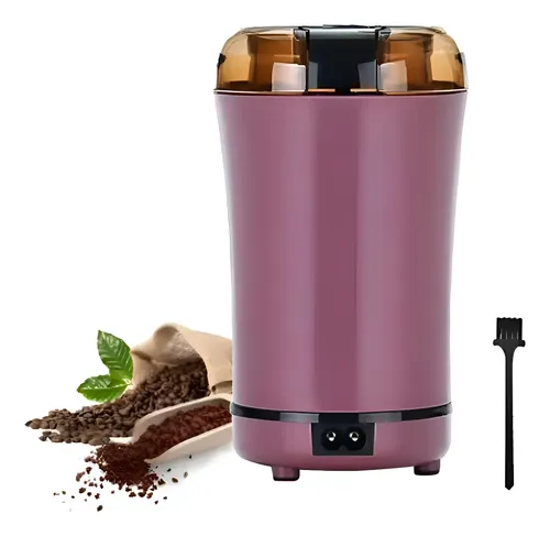 Molino Eléctrico Café Portátil Especias Granos Multiusos 60g, color vino tinto