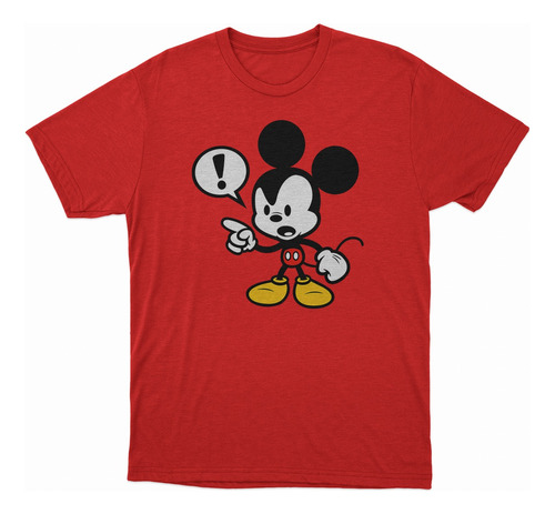 Remera Mickey Mouse Expresion Algodon Color Roja