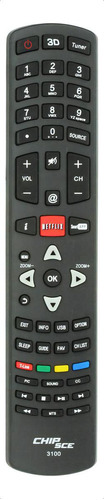 Controle Remoto Compatível Com Smart Tv Philco Rc3100l03