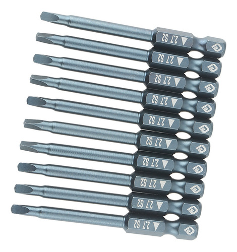 Cabeza Triangular De Acero Aleado S2 De 10 Piezas Con Vástag