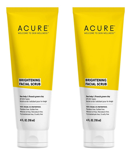 Acure Organics - Exfoliante Facial Iluminador, 4 Onzas Líq.