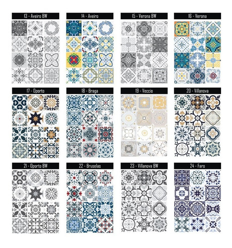 Mosaico Azulejo Vinilo Adhesivo 20x20 Cm Pack 12 Un Color Seleccionar Diseño