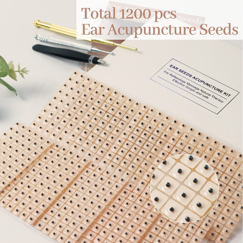 Kit De Acupuntura De Semillas Para Oídos, Kit De Pegatinas