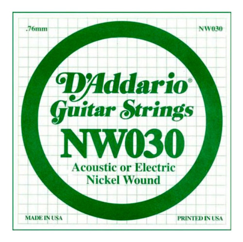 Cuerda Detallada D'addario Guitarra Eléctrica 0.30