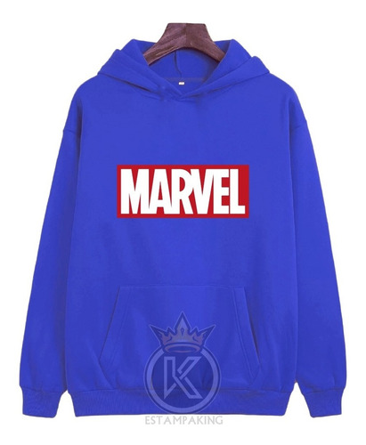 Poleron Marvel Logo + Jockey Gorro - Superheroes - Estampaking