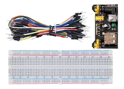 Kit Protoboard 830 Pts + Fuente Mb102 (usb) + Cables