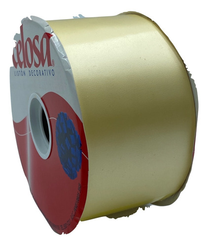 Cinta Listón Celosa Moños Decorativa 7cm 019-22 Rollo 91 Mts Color 04 Amarillo