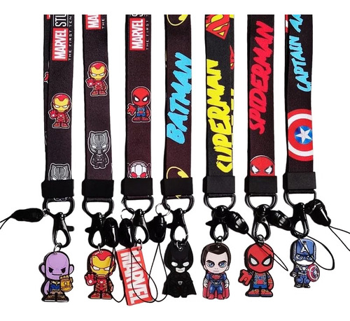 Cinta Porta Carnet Lanyard Super Heroes