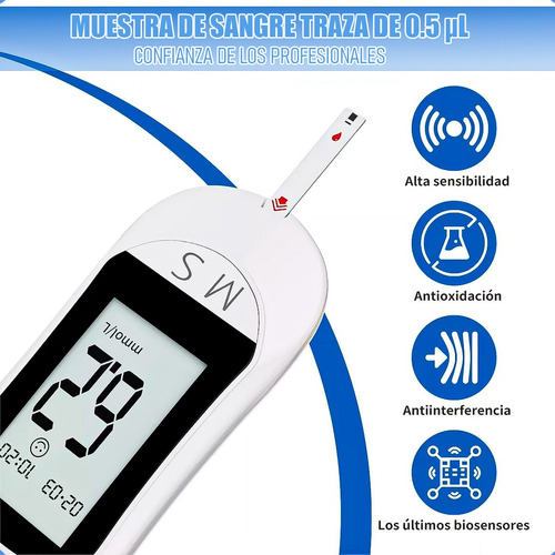 Glucometro Medidor De Glucosa Instrumento Para Medir Glucosa