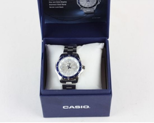 Relógio Casio Analógico Mtd100d-7a2wc Aço Inoxidável Oficial