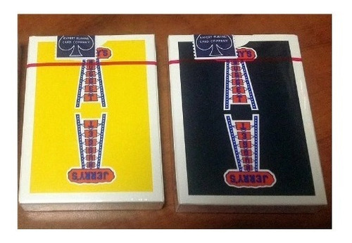 Pack 2 Barajas Cartas Jerry´s Nugget Original Negro Amarillo