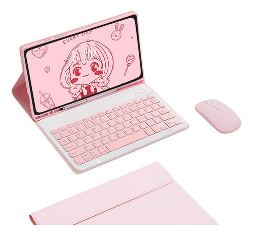 Funda Teclado Ñ Ratón Para Galaxy Tab S7+ Sm-t970/976/975