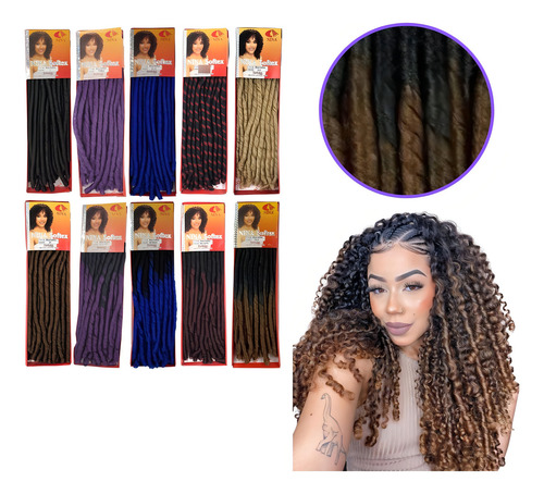 Apliques De Cabelo Cabelo Sintético Zhang Hair Estilo Crochet Braids, #t4/27 De 70cm - 1 Mecha Por Pacote