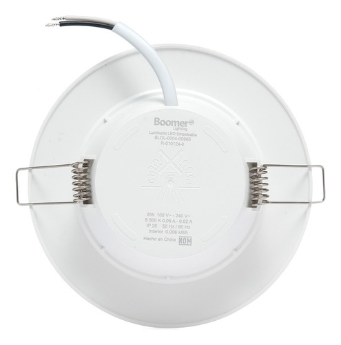 Empotrable Blanco 6w, Luz Cálida, Ip20, Para Bote, 600lm