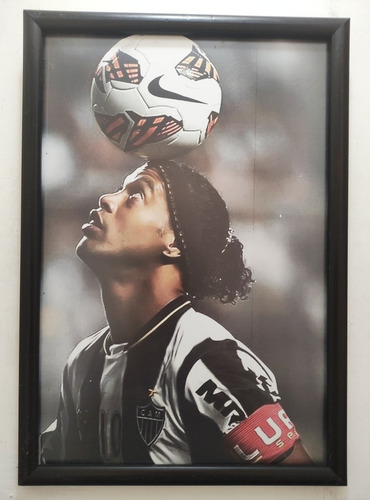 Ronaldinho Poster Enmarcado 50 X 35 Cms