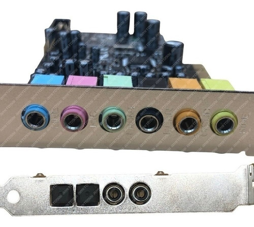 Placa De Sonido PCIE 7.1 con salidas y entradas analógicas 3.5mm y digitales TOSLINK coaxial Amitosai MTS-PCIE71DIGITAL