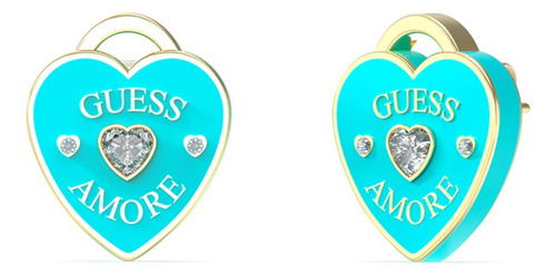 Aretes Azul Guess Amore Mujer