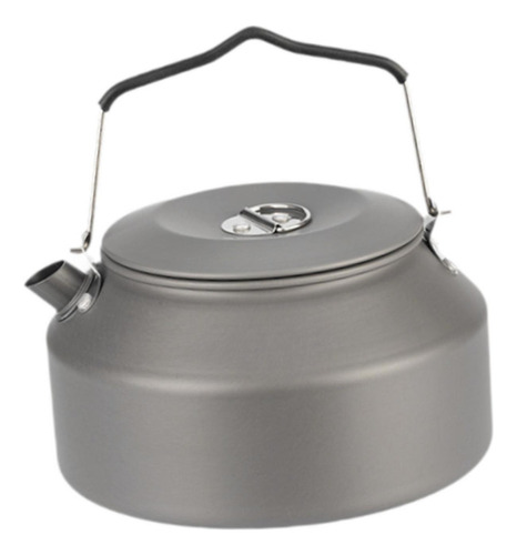 Tetera De Aluminio Portátil Para Aventuras Al Aire Gris