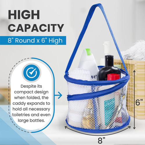 Caddy De Ducha Plegable Handy Laundry - Azul, Colapsable
