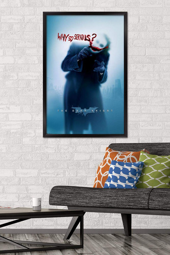 Póster Enmarcado De The Joker Why So Serious 57 X 86 Cm